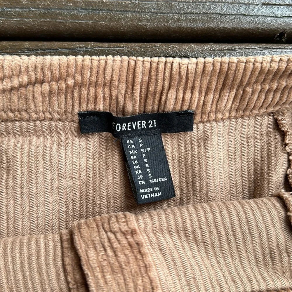Forever 21 Tan Corduroy Preppy Skirt Women’s Small Fall  Academia Y2K 90… - Picture 4 of 5